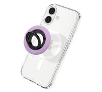 Spigen NanoPop MagFit Anneau [Support à Charnière Rotative] Poignées Téléphone Magnétique Compatible avec iPhone 17 16 15 14 13 et Coque MagSafe/Pixelsnap pour Samsung S26 S25, Pixel 10 10a - Violet