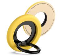 Spigen NanoPop MagFit Anneau Telephone MagSafe, [Fonction Support] Compatible avec iPhone 17 Pro Max, 17 Pro, 17, 17 Air, 16 15 14 13 et Coque MagSafe pour Samsung S25, Pixelsnap pour Pixel 10 - Jaune