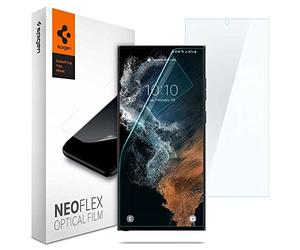 Spigen NeoFlex Protection écran compatible avec Samsung Galaxy S22 Ultra, 2 Pièces, Résistant aux Rayures, TPU Film, Liquid Installation, Film Protection écran