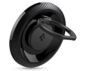 Spigen O-Mag Anneau MagSafe, 360° Rotation, Poignées Téléphone Magnétique Compatible avec iPhone 17 17e 16 15 14 13 Pro Max et Coque MagSafe/Pixelsnap pour Samsung S26 S25 Ultra, Pixel 10 10a - Carbon