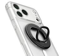 Spigen O-Mag MagFit+ Anneau MagSafe [Support FreeStop] Aimant Double Face | Support Anneau pour iPhone Duo 18 Pro Max 17 16 15 14 13 12 Pixel 11 10 et Coque MagSafe/Pixelsnap pour Samsung - Carbone