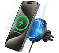 Spigen OneTap Pro 3 MagFit CryoMax Chargeur Voiture MagSafe avec Refroidissement, Support Telephone Voiture Chargeur sans Fil Compatible avec iPhone 17 16 15 14 13 Pro Max Plus Air - Clip de Airvent