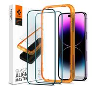 Spigen Protection D'écran En Verre Trempé Glastr Fit 2 Paquets + Applicator Iphone 14 Pro Max