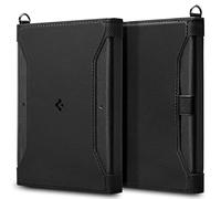 Spigen Protège Passeport Francais Étui Anti RFID Voyage Protecteur Porte-Passeport Wallet en Similicuir Compatible avec la Plupart des Tailles de passeports - Noir