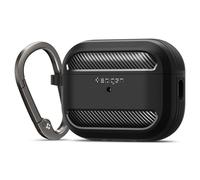 Spigen RUGGED ARMOR Apple AIRPODS PRO 1 / 2 NOIR MATTE (Couvercle de l'?tui de chargement), ?tui pour ?couteurs + casque, Noir
