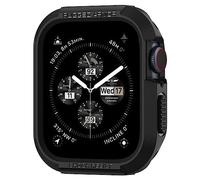 Spigen Rugged Armor Coque Compatible avec Apple Watch Série 9 8 7 45mm et Série SE2 6 5 SE 4 44mm - Noir