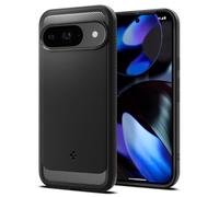 Spigen Rugged Armor Coque Compatible avec Google Pixel 9 / Pixel 9 Pro [Fibre de Carbone] - Noir Mat