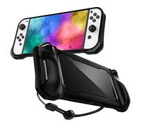 Spigen Rugged Armor Coque Compatible avec Nintendo Switch OLED - Noir Mat
