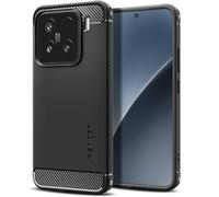 Spigen Rugged Armor Coque [Fibre de Carbone] Compatible avec Xiaomi 15 - Noir Mat