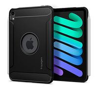 Spigen Rugged Armor Coque iPad Mini 8.3" 7e/6e Gén. (2024/2021) | Etui robuste anti-chocs avec finition résistante aux rayures, prise en main améliorée et découpes précises - Noir Mat