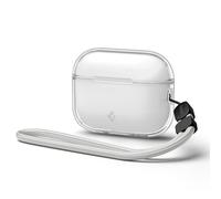 Spigen Rugged Armor Coque pour AirPods Pro 3 | Coque TPU en deux parties avec mousqueton pour un transport pratique des modèles 2025 - Transparent