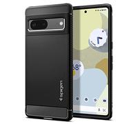 Spigen Rugged Armor Coque pour Google Pixel 7 - Noir Mat | Finition élégante en fibre de carbone et grip latéral, Technologie Spigen Air Cushion, Mousse de protection XRD