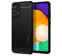 Spigen Rugged Armor Coque pour Samsung Galaxy A52s 5G/A52 5G/A52 - Noir Mat | Finition élégante en fibre de carbone et grip latéral, Technologie Spigen Air Cushion, Mousse de protection XRD