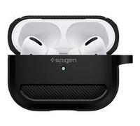 Spigen Rugged Armor - Étui pour casque - silicone, polyuréthanne thermoplastique (TPU) - noir - pour Apple AirPods Pro G