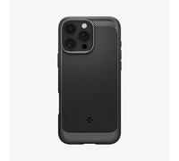 Spigen Coque pour iPhone 16 Pro, Rugged Armor MagFit, [Protection Militaire] 6,3 Pouces - Noir Mat