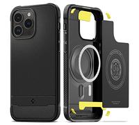 Spigen Rugged Armor Magfit Coque pour iPhone 14 Pro Max MagSafe - Noir Mat