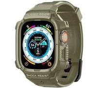 Spigen Rugged Armor Pro Coque et Bracelet Compatible avec Apple Watch Ultra 2 (2023) / Ultra (2022) 49mm - Kaki Vintage