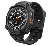 Spigen Rugged Armor Pro Bracelet pour Galaxy Watch Ultra 2 47mm | Coque monobloc en TPU avec bracelet ajustable, finition fibre de carbone, pour modèle 2026 - Noir Mat