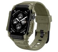 Spigen Bracelet avec étui Rugged Armor Pro pour Apple Watch 10 46 mm Kaki Vintage