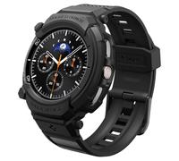 Spigen Rugged Armor Pro Coque avec bracelet Compatible avec Samsung Galaxy Watch 8 Classic 46mm (2025) - Noir Mat