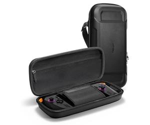 Spigen Rugged Armor Pro Coque Compatibe avec ASUS ROG Ally X (2024), ASUS Rog Ally (2023) RC71L et MSI Claw A1M Étui de Voyage avec Poches, Sac de Rangement - Noir