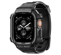 Spigen Rugged Armor Pro Coque et Bracelet Compatible avec Apple Watch Ultra 3/2/1 49mm (2025/2023/2022) - Noir