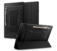 Spigen Rugged Armor Pro Coque Galaxy Tab S10/S9/S8 Ultra 14.6" | Etui robuste design carbone avec support pliable pour Galaxy Tab Ultra (2024/23/22), protection renforcée - Noir