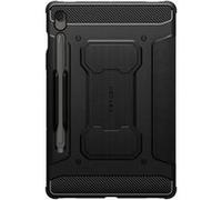 Spigen Rugged Armor Pro - Étui à rabat pour tablette - polyuréthanne thermoplastique (TPU) - noir mat - pour Samsung Galaxy Tab S10 FE