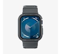 Spigen Rugged Armor Pro Coque et Bracelet Compatible avec Apple Watch Série 9 8 7 45mm et Série SE2 6 5 SE 4 44mm - Gris foncé