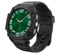 Spigen Rugged Armor Pro Coque avec Bracelet Compatible avec Samsung Galaxy Watch Ultra 47mm (2025/2024) - Noir Mat