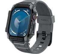 Spigen Rugged Armor Pro - Sacoche pour montre intelligente - robuste - polyuréthanne thermoplastique (TPU) - gris foncé - pour Apple Watch Series 10 (GPS + Cellular) (46 mm), Series 10 (GPS) (46 mm) G