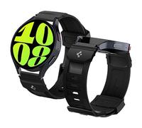 Spigen Rugged Band Bracelet 20mm Compatible avec Bracelet Samsung Galaxy Watch 7 44/40mm, FE 40mm, 6/5/4 44/40mm, Classic 6 47/43mm, 5 Pro 45mm, 4 Classic 46/42mm, 3 41mm, Active 1&2 - Noir