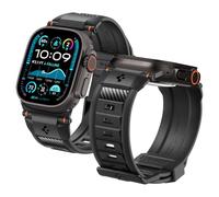 Spigen Rugged Ultra Bracelet Compatible avec Apple Watch Ultra 3/2/1 49mm, Series 11/10 46mm, Series 9/8/7 45mm, 44mm - Noir Mat