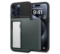 Slim Armor CS - Coque de protection pour téléphone portable - polyuréthanne thermoplastique (TPU), polycarbonate - vert abîme - pour Apple iPhone 15