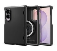 Spigen Slim Armor Pro MagFit Coque pour Samsung Galaxy Z Fold 8 - Noir | Protection de la charnière, Tech Secu-Link