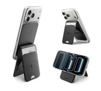 Spigen Slim Fold MagFit Porte-Carte MagSafe avec Trépied, Support Réglable, Portefeuille Magnétique, 1 Fente pour iPhone 17 17e 16 15 14 13 12 & Coques MagSafe, Pixelsnap pour Pixel 10a 10 - Noir