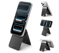 Spigen Slim Fold MagFit Porte-Cartes MagSafe avec Trépied, Support Réglable, Portefeuille Magnétique, 1 Fente Compatible avec iPhone 17 16 15 14 13 12 & Coques MagSafe, Pixelsnap pour Pixel 10 - Noir
