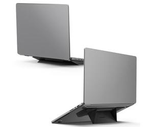 Spigen Slim Fold Support Ordinateur Portable [2 Angles Réglables] Antidérapant et Pliable, Adhésif Réutilisable Compatible avec PC Portable MacBook Pro Air Neo M2 M3 M4 M5 13 14 15 16 Pouces et Plus