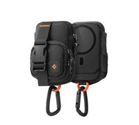 Spigen Snap Zip MagFit Porte-Cartes Magnétique Mini-Pochette Compatible avec Les modèles iPhone 17/16/15/14/13/12/ AirPods Series Magsafe Wallet - Noir