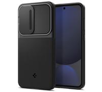 Spigen Optik Armor Coque pour Samsung Galaxy S24 FE - Noir | Protection d'objectif coulissante Spigen Snap Lens, Mousse XRD anti-impact, Technologie Spigen Air Cushion