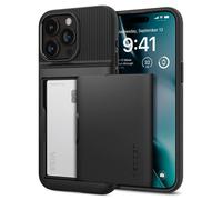 Spigen Slim Armor CS Coque pour iPhone 15 Pro [Etui Portefeuille] - Noir
