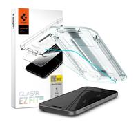 Spigen Spigen EZ Fit Glas.tR avec plateau d'installation 1 pack iPhone 15 Transparent