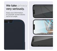 Spigen Spigen EZ Fit GLAS.tR Protection d’écran en verre confidentialité 1 pack iPhone 13 / 13 Pro / 14 / 16e Transparent