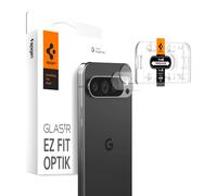 Spigen Glas.tR EZ Fit Optik Protection Caméra pour Google Pixel 9 Pro, 2 Pièces, Installation Facile, Résistant aux Rayures, Clair, Dureté 9H