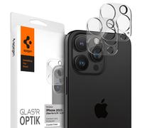 Spigen Spigen Optik Lens Protector Protection complète de caméra (lot de 2) iPhone 16 Pro / 16 Pro Max / 15 Pro / 15 Pro Max / 14 Pro / 14 Pro Max Crystal Clear Transparent