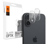 Spigen Spigen Optik Lens Protector Protection complète de caméra (lot de 2) pour iPhone 16 / 16 Plus Crystal Clear Transparent