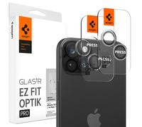 SPIGEN EZ Fit Optik Pro Lot de 2 protecteurs d'écran en verre trempé pour objectif d'appareil photo iPhone 15/15 Plus - Transparent