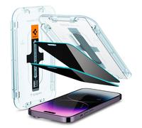 Spigen Spigen Protection d'écran en verre trempé GLAStR Privacy Applicator lot de 2 iPhone 14 Pro Max Transparent