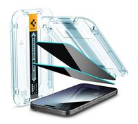 Spigen Spigen Protection d'écran en verre trempé GLAStR Privacy Applicator lot de 2 iPhone 15 Pro Max Transparent