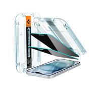 Spigen Spigen Protection d'écran en verre trempé GLAStR Privacy Applicator lot de 2 iPhone 16 Plus / 15 Plus Transparent